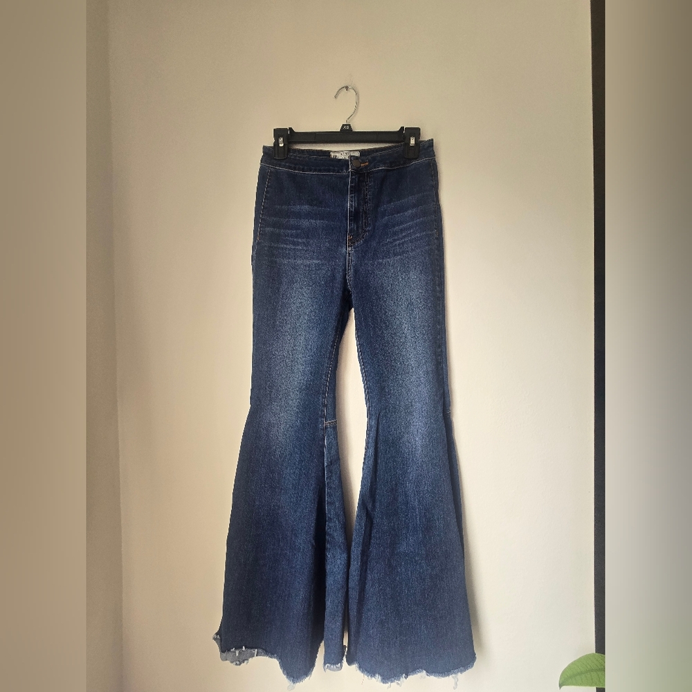 Free People Dark Blue Flare Jeans